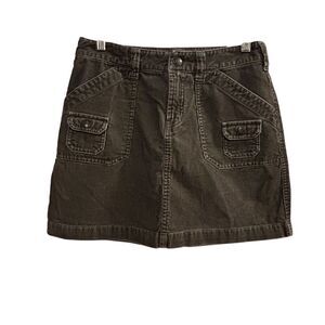 Bluenotes Juniors Green Corduroy Mini Skirt Size 3 Casual Short